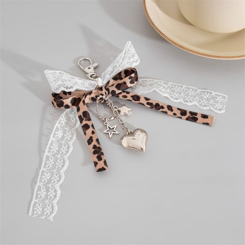 Lace Bowtie Keyring Butterfly Knot Keychain Beaded Bag Pendant for Bag Daily Use - Zdjęcie 6 z 12