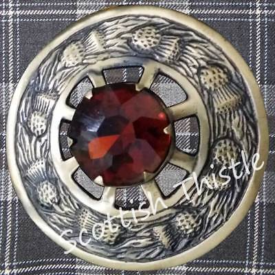 8cm Details about   Scottish Fly Plaid Brooch Brown Stone Antique Finish Ladies Pin & Brooches 
