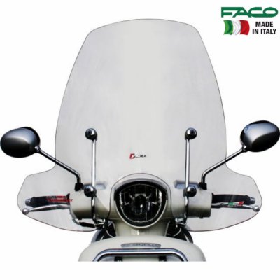 FACO 23373 WINDSCHUTZSCHEIBE MIT LACKIERTEN STANGEN PEUGEOT 125 DJANGO 2014-2015