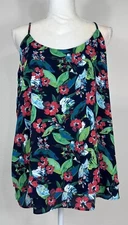 Zac & Rachel Multi Color Floral Double Layer Printed Popover Cami  Size Large