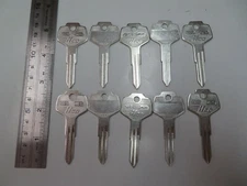 Lot of 10 DA25 / X123 Key Blank / Nickel Plated /ILCO Made in USA   / New