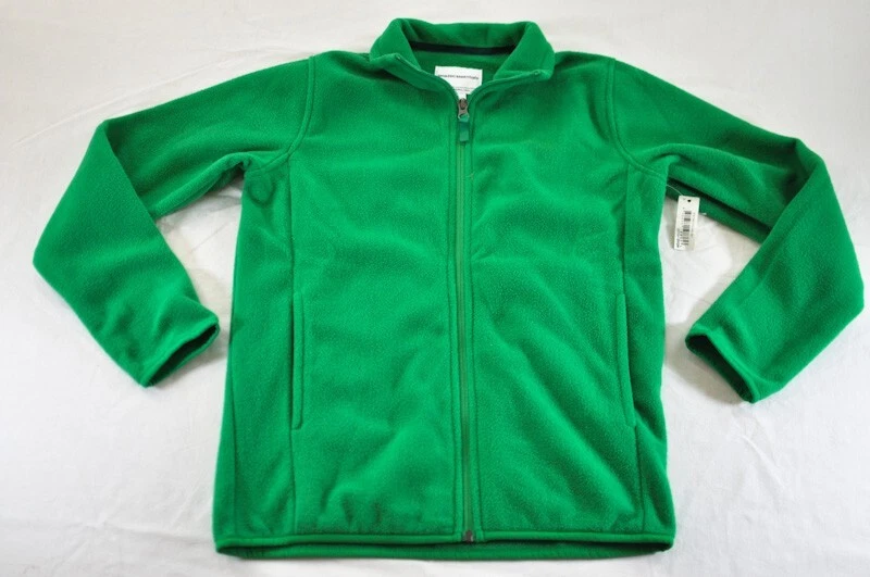 Green fleece zip up clearance
