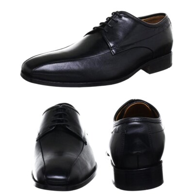 Clarks Active Air Dexy Over SCHWARZ GLATTLEDER formeller Schuh Herren UK-8 G EU-42 M