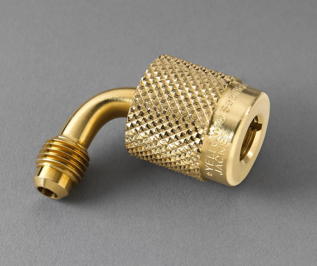 Low Loss Fitting 90° x 1/4" Yellow Jacket Angle Coupler Refrigerant