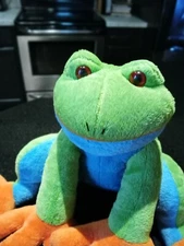 Toys R Us PLUSH Tree Frog Blue Green Orange 2011 Geoffrey PLUSH TOY (B20)