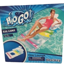 H2OGO Bestway Air Kool Lounge Swimming Pool Raft Chair Mat Float 35"x65" New