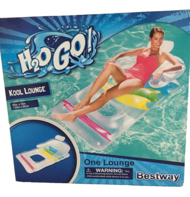 H2OGO Bestway Air Kool Lounge Swimming Pool Raft Chair Mat Float 35''x65'' New