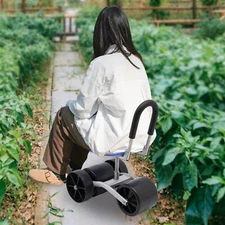 Height Adjustable Garden Rolling Stool with 360?? Rotation and 4 Wheels