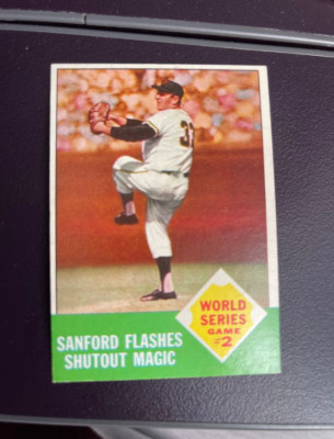 DCC: 1963 Topps World Series Game 2 Jack Sanford Giants #143 NM-MT (MC)