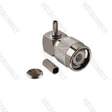 TNC Male Right Angle RA Crimp Connector For RG174 RG316 LMR100 Cable New Plug