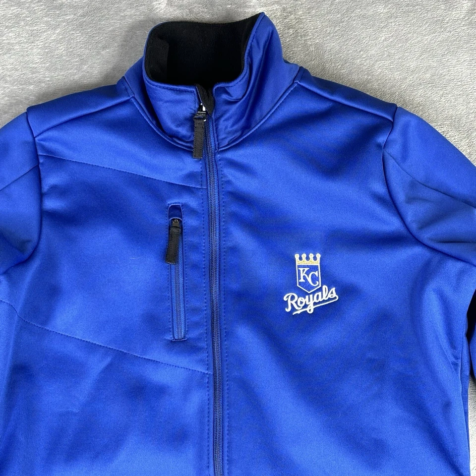 KC Royals Jacket Women S Full Zip Traverse Royal Blue Polyester Pocket Baseball - Image 2 of 4