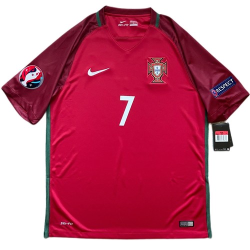 2016/17 Portugal Home Jersey #7 Ronaldo Large Nike Soccer Euro Champions CR7 kit - Picture 2 of 23