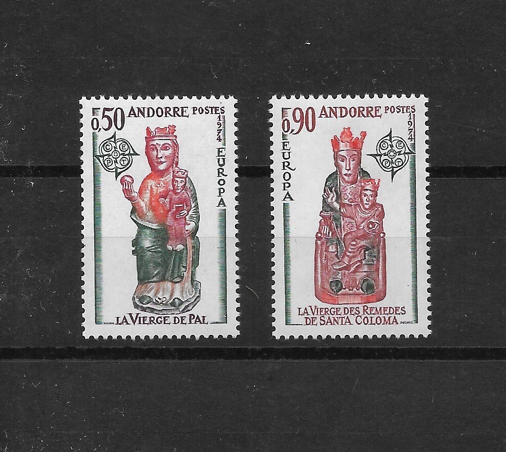 Andorra – Französische Post Briefmarken 1974 Europa (Nr. 258-259) Postfrisch MNH – Sammlerqualität Von Prophila