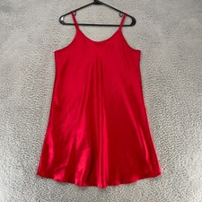 Gilligan O'Malley Slip Dress Womens Medium Vintage Red Tank Silky Mini Short
