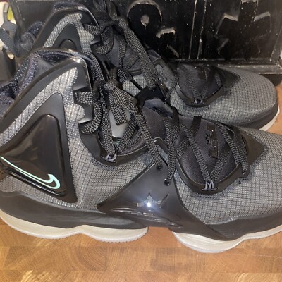 Size 17 - Nike LeBron 19 Black Green Glow 2022