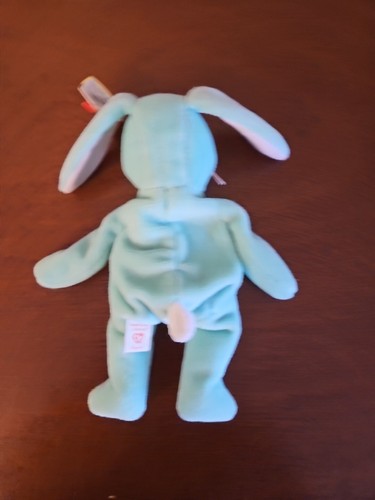 TY Beanie Baby Green Bunny Rabbit HIPPITY 9" Plush Stuffed Animal - Picture 3 of 3