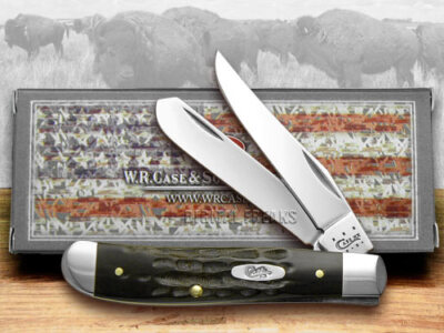 Case xx Mini Trapper Knife Jigged Genuine Buffalo Horn Pocket 65016