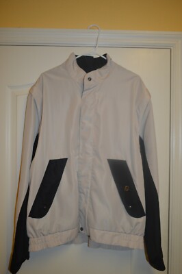 FootJoy Men's Large DryJoys Polyester Convertible Beige Jacket / Full zip & Snap