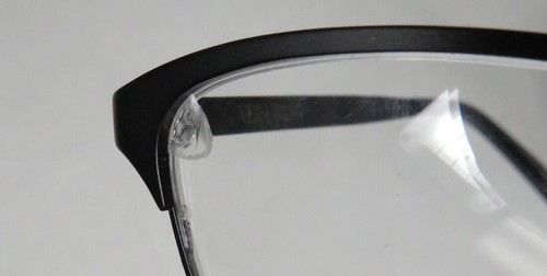 VERA WANG LUXE CATLIN BLACK HALF RIM HANDMADE CAT EYE SHAPE DESIGNER EYEGLASSES - Picture 10 of 11