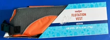 Dog Flotation Vest-Up To 55 lb dog-Safety Orange w/ reflective stripes~Med.~NEW