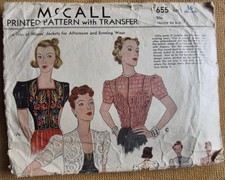 ORIGINAL 1939 MUSTER für EIN JACKEN-TRIO VON...