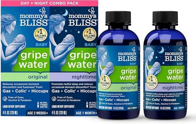 Mommy's Bliss Gripe Water for Babies Gas Colic or Stomach Discomfort Day Night