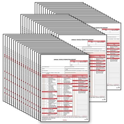 J. Keller 100-Pack, Annual Vehicle Inspection Report Forms, 2-Ply 100-pack