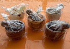 Onyx Marmor M&ouml;rser 5 St&uuml;ck  mit 8cm St&ouml;&szlig;el K&uuml;chenhelfer Gew&uuml;rzm&ouml;rser Naturstein