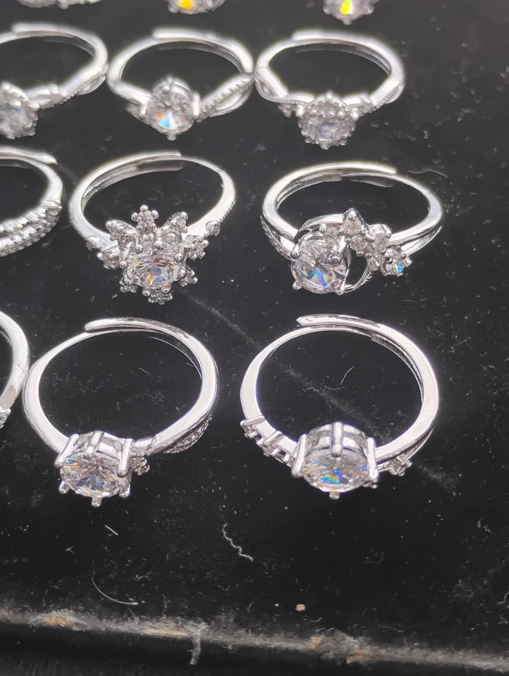 20 anillos de compromiso de promesa ajustables Foto 2 de 4