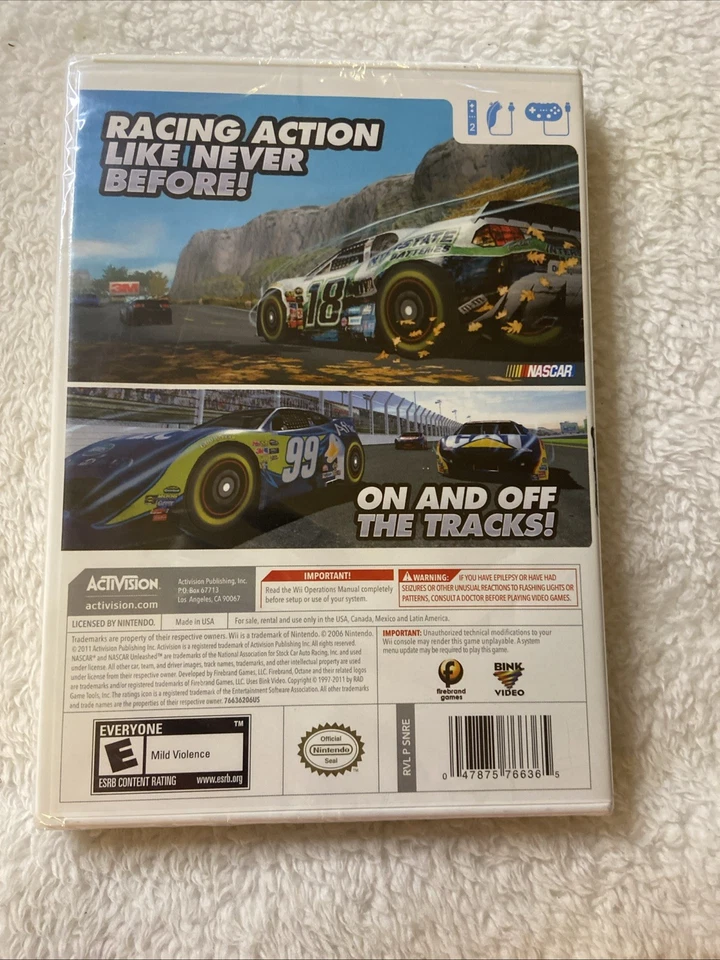 NASCAR Unleashed Nintendo Wii 2011 Brand New NIP Sealed Cars Speed Racing - Image 3 of 4