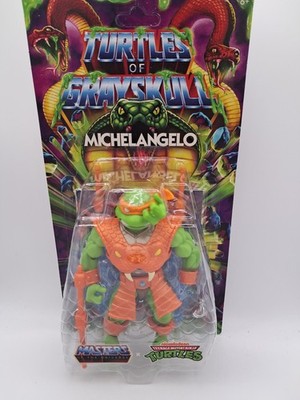 MOTU x TMNT Turtles of Grayskull Michelangelo Snake Armour Actionfigur He Man