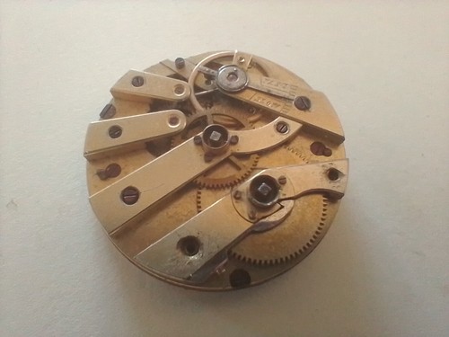Pocket Watch Movement silver colour dial 36mm diameter spares repair - Picture 7 of 9