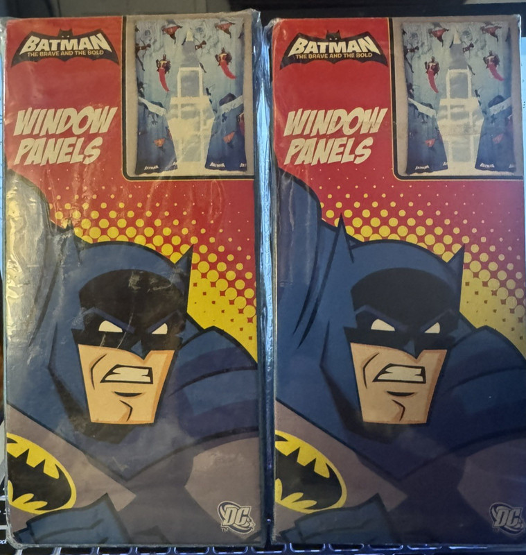 Batman Window Panels / Curtains 2 Packs, 2 Pairs of Panels 82"L X 63"L Each