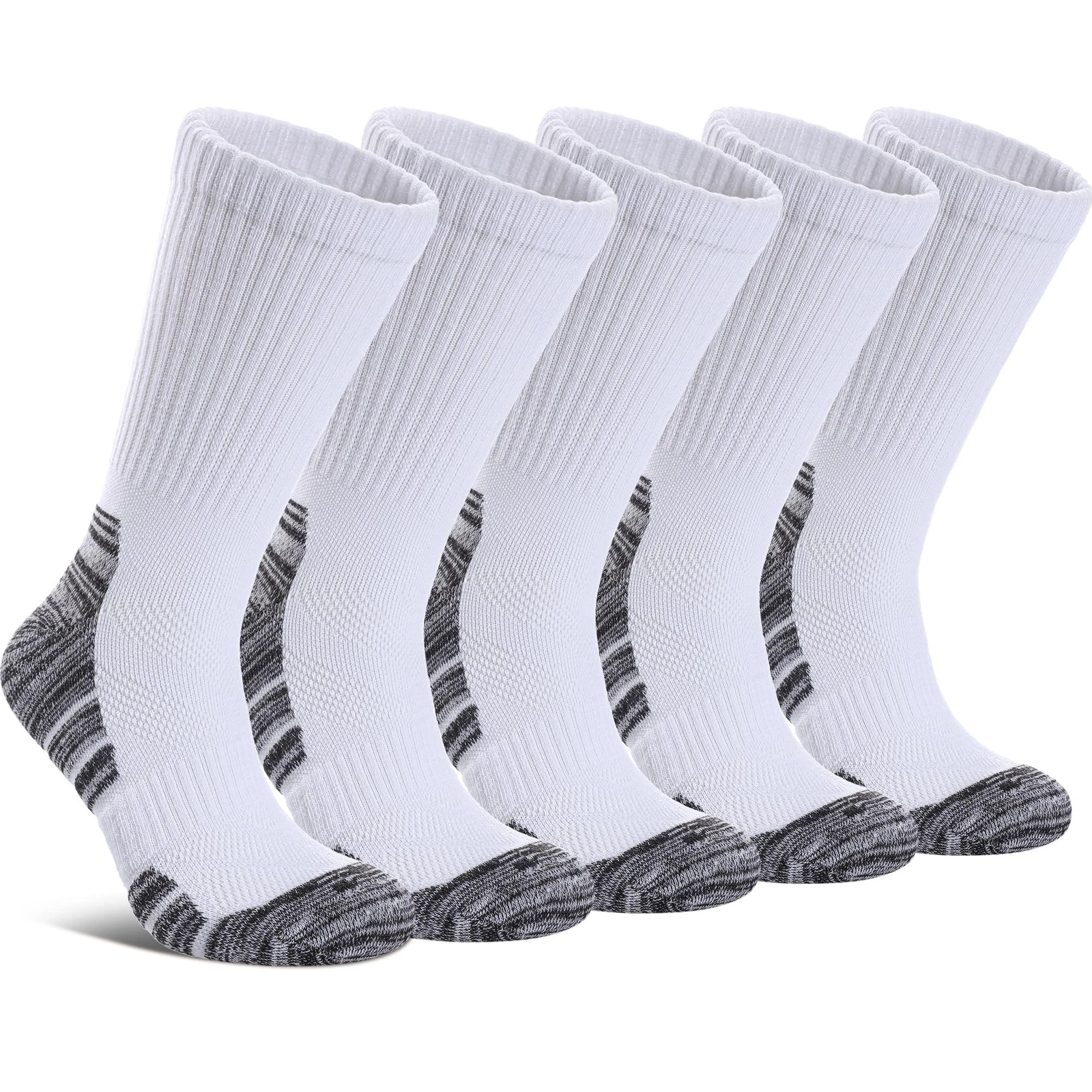 Women Hiking Crew Socks Running Athletic Thick Cushion Compression Moisture W...