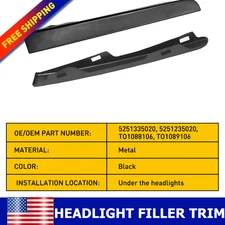 2X Front Bumper Headlight Filler Trim LH+RH Side For Toyota 1995-1997 Tacoma 4wd