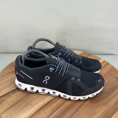 On Cloud 5 Womens Size 9.5 Running Shoes Black White Swiss Engineering Sneakers