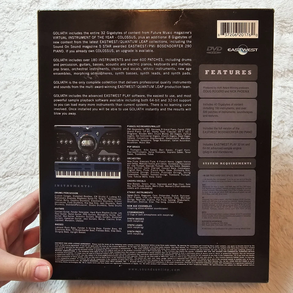 EastWest Quantum Leap Goliath Mac PC Software Discs with Box - Image 2 of 4