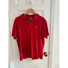Classic Fit Red Lacoste Polo Size Small