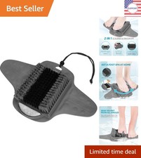 Luxurious Shower Foot Scrubber Mat with Pumice Stone  Exfoliate Effortlessly