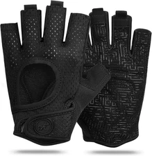 Workout Gloves for Men/Women- [3/4 Finger] [Curved Open Back] Weight Lifting Glo