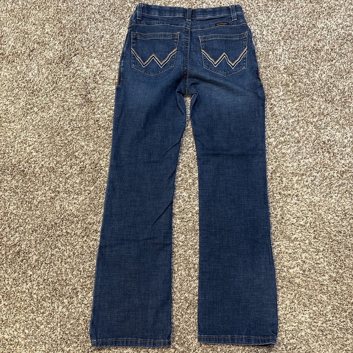 Wrangler Women’s Willow Ultimate Riding Jeans 9x32 Blue Denim Western Bootcut View 2
