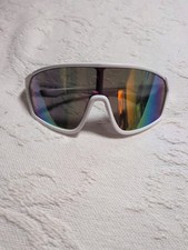 Easton Sunglasses Mirrored Lens White Frame Scratch and impact resistant lens