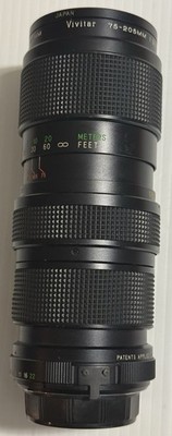 Vintage Vivitar 75-205 mm 1:3.8 Close Focusing Auto Zoom Lens