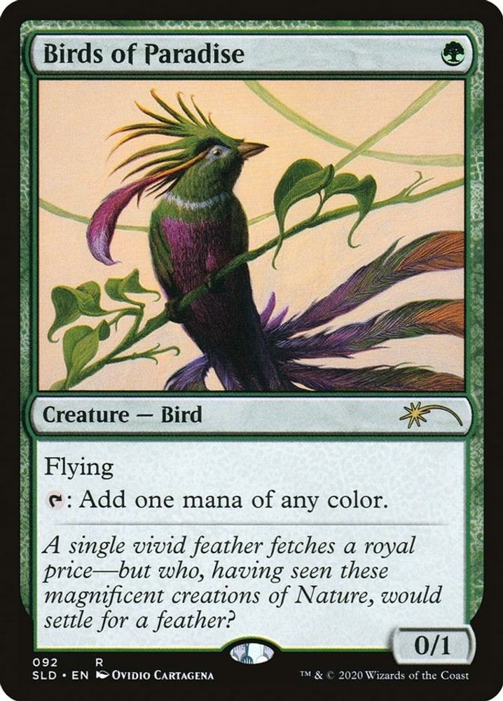 2026 MTG: SLD - Birds of Paradise (92) (#92, Promo, Lightly Played)