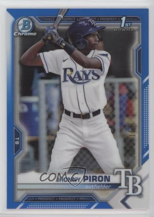 2021 Bowman Chrome Prospects Blue Refractor 71/150 Jhonny Piron #BCP-239 fm0