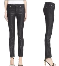 Roberto Cavalli Black Coated Jeans SM IT 42 NWOT