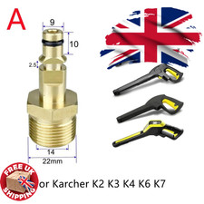 High Pressure Hose Adapter M22 to Quick Pipe Fit Karcher K2 K3 K4 K5 K6 K7