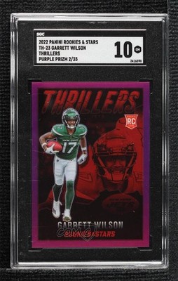 2022 Rookies & Stars Thrillers Purple Prizm 2/35 Garrett Wilson SGC 10 RC 1az7