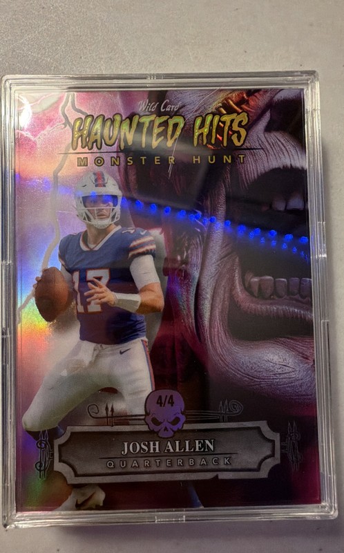 24 Wild Card Haunted Hits Monster Josh Allen #HHW-JA Pink Rainbow Foil /4