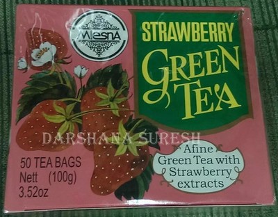 Mlesna Ceylon Green Tea with Strawberry 100g Free Shipping World Wide.